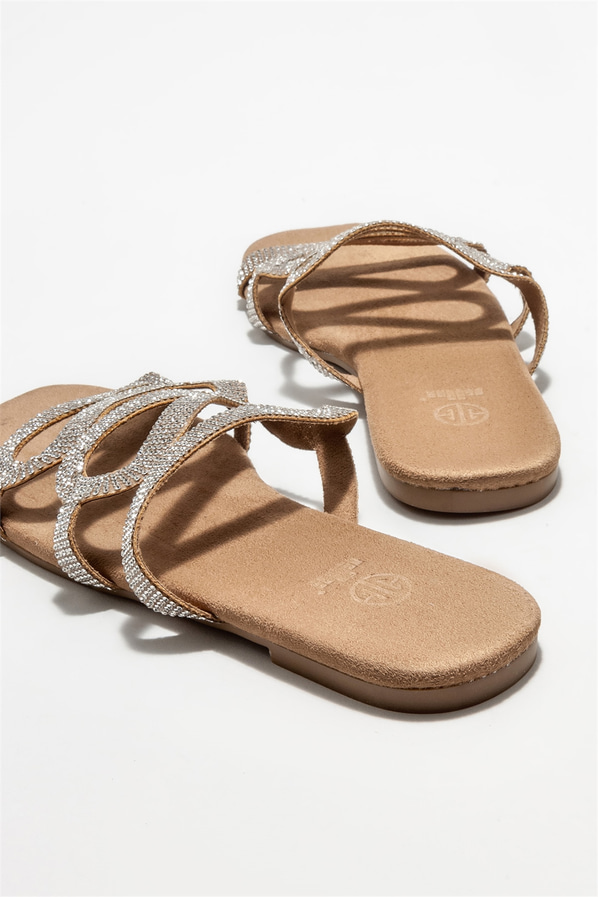 Taba düz kadın terlik - Elle Shoes