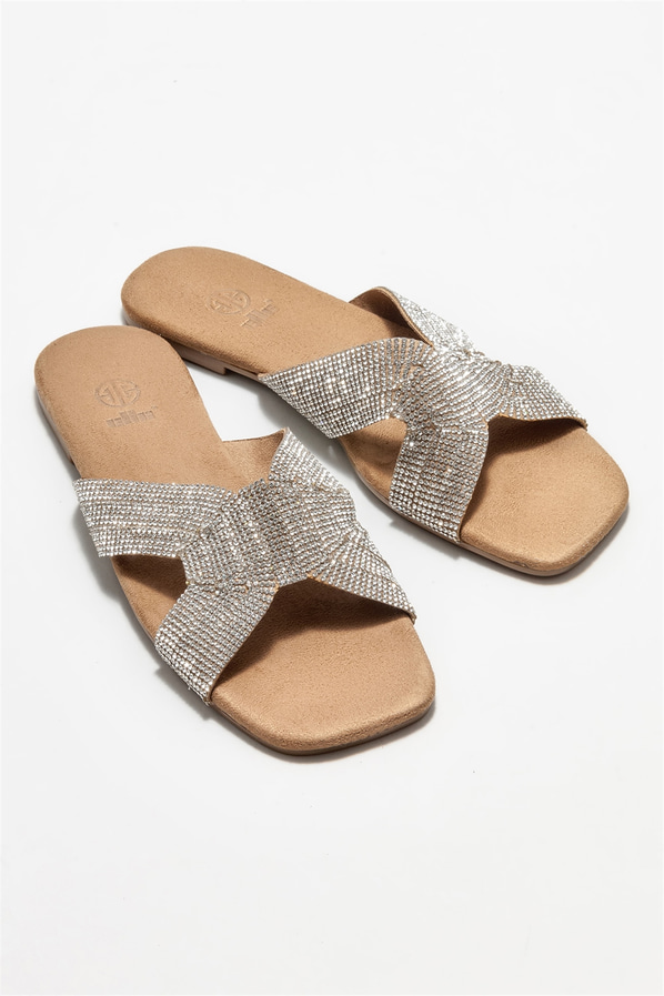 Taba düz kadın terlik - Elle Shoes