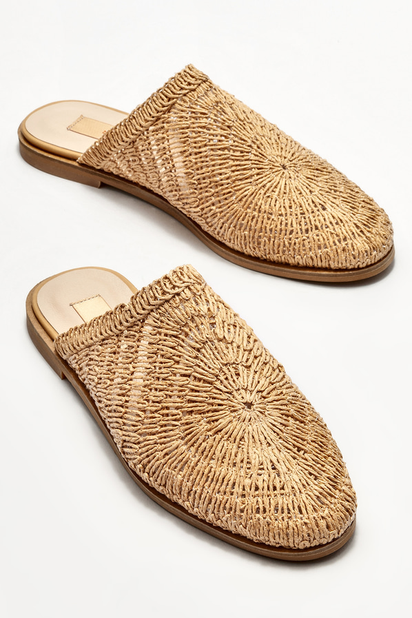 Taba düz kadın terlik - Elle Shoes