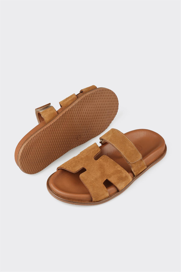 Taba düz kadın terlik, rahat kullanım için - Elle Shoes