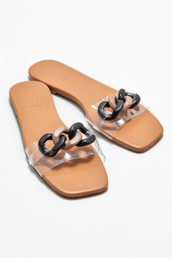 Taba düz kadın terlik - Elle Shoes