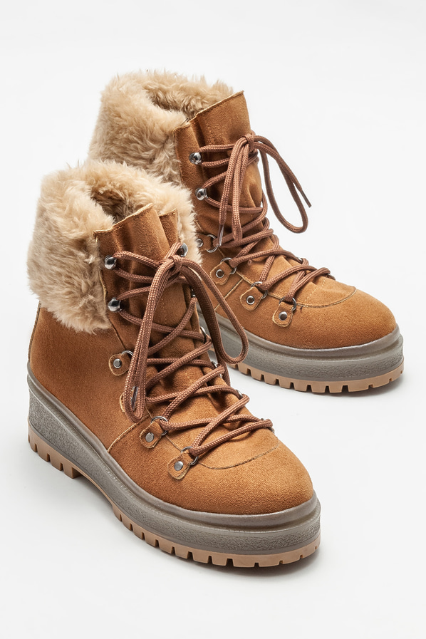 Taba düz kadın bot, günlük kullanım için - Elle Shoes
