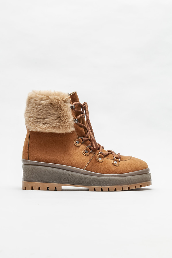 Taba düz kadın bot, günlük kullanım için - Elle Shoes
