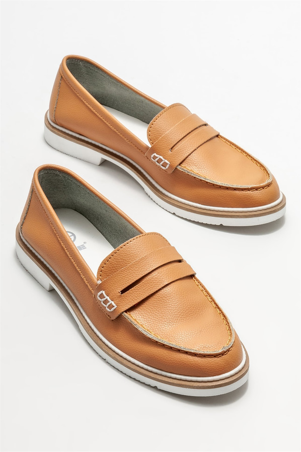 Taba kadın loafer - Elle Shoes