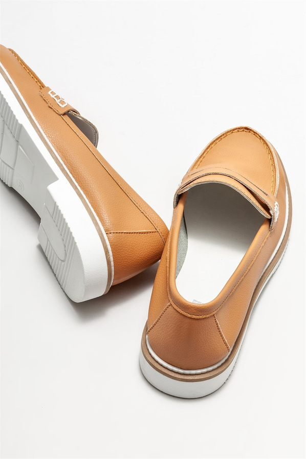 Taba kadın loafer - Elle Shoes