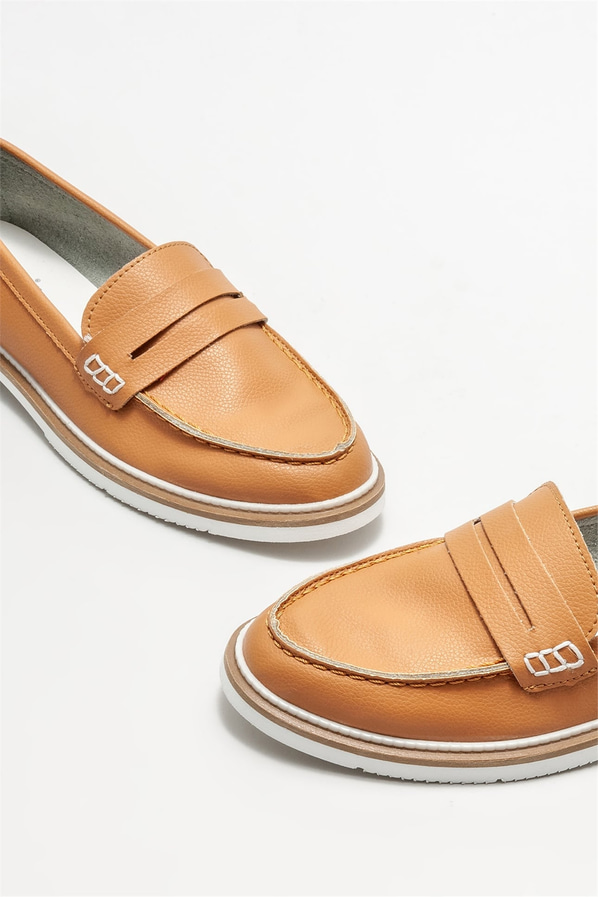 Taba kadın loafer - Elle Shoes