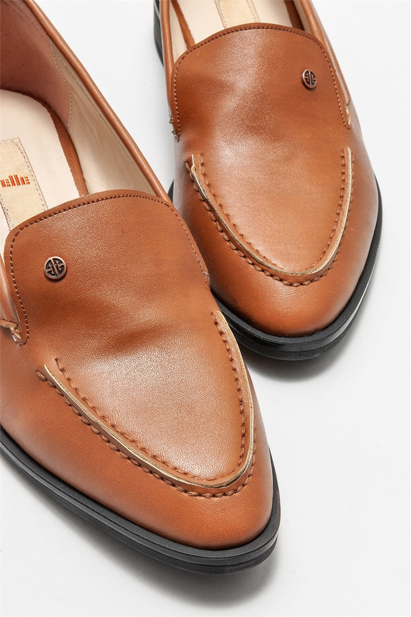 Taba kadın loafer - Elle Shoes
