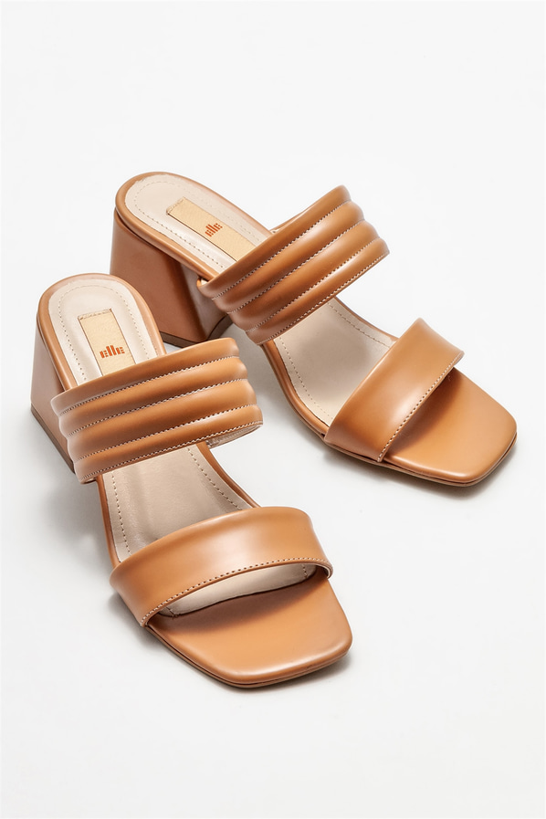 Taba topuklu kadın terlik - Elle Shoes