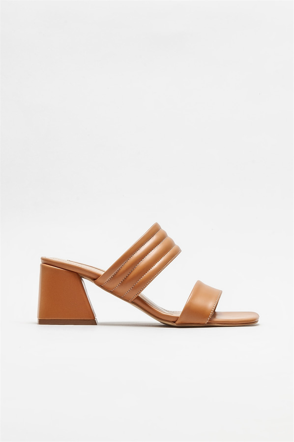 Taba topuklu kadın terlik - Elle Shoes