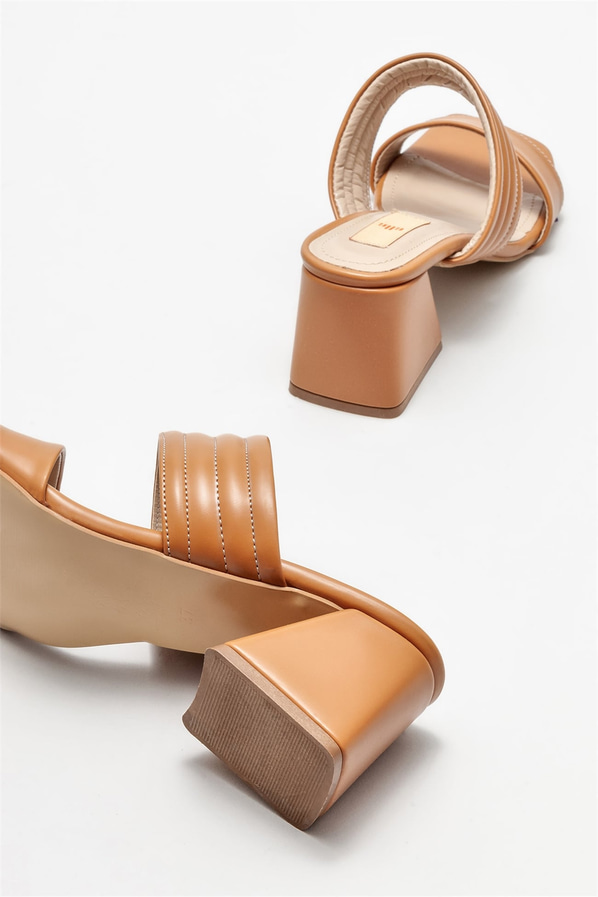 Taba topuklu kadın terlik - Elle Shoes