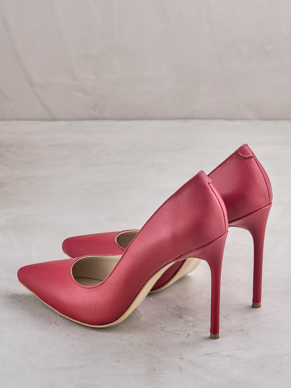 Tabbyy Hakiki Deri Kadın Stiletto KIRMIZI
