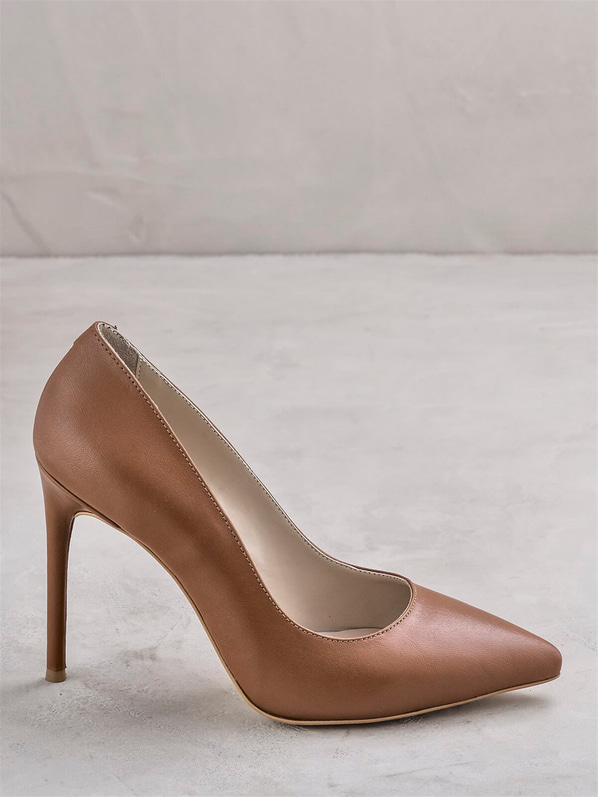 Tabbyy Hakiki Deri Kadın Stiletto TABA