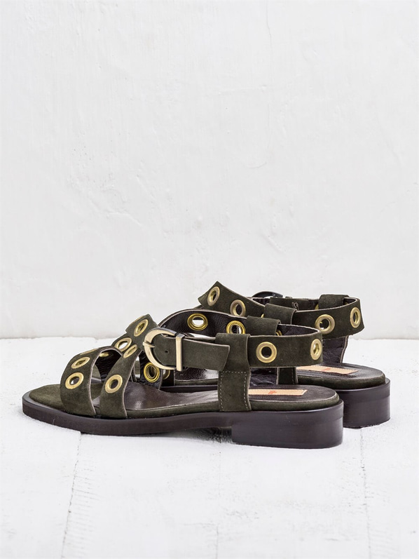 Haki kadın sandalet - Elle Shoes