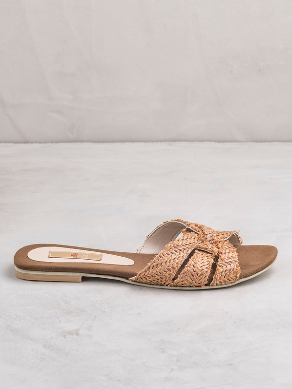 Taba kadın düz terlik - Elle Shoes