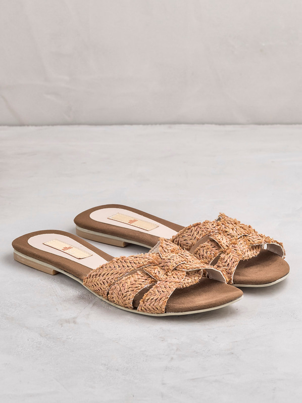 Taba kadın düz terlik - Elle Shoes