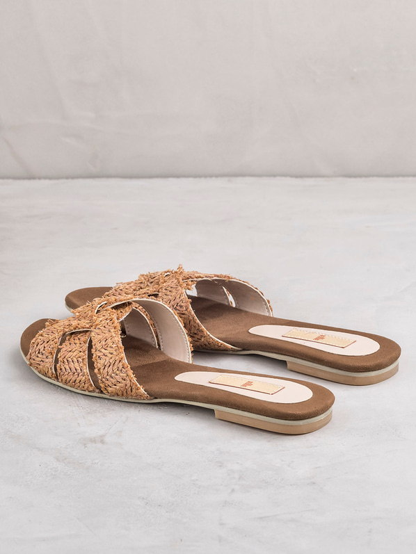 Taba kadın düz terlik - Elle Shoes