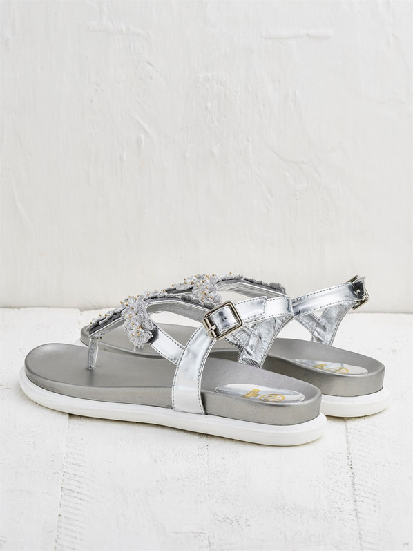 Gri kadın sandalet - Elle Shoes