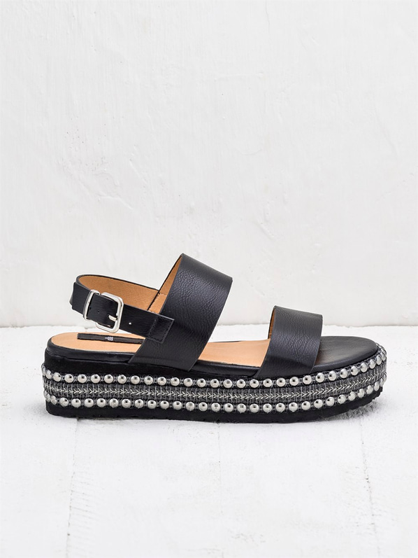 Siyah kadın sandalet - Elle Shoes