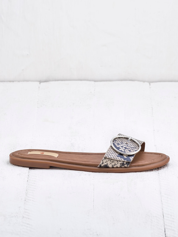 Bej kadın düz terlik - Elle Shoes