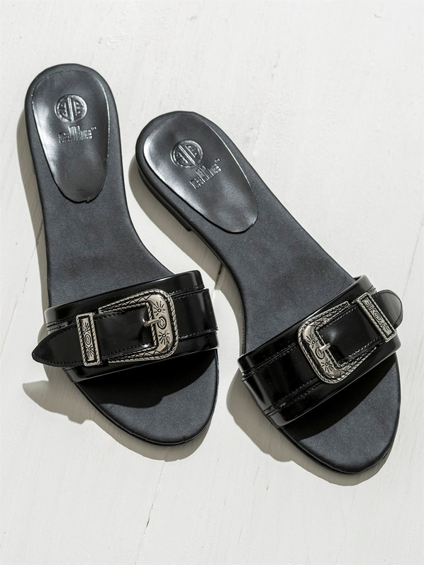 Siyah kadın terlik - Elle Shoes