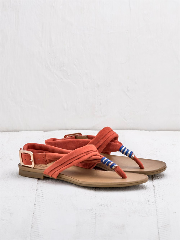 Kırmızı kadın sandalet - Elle Shoes