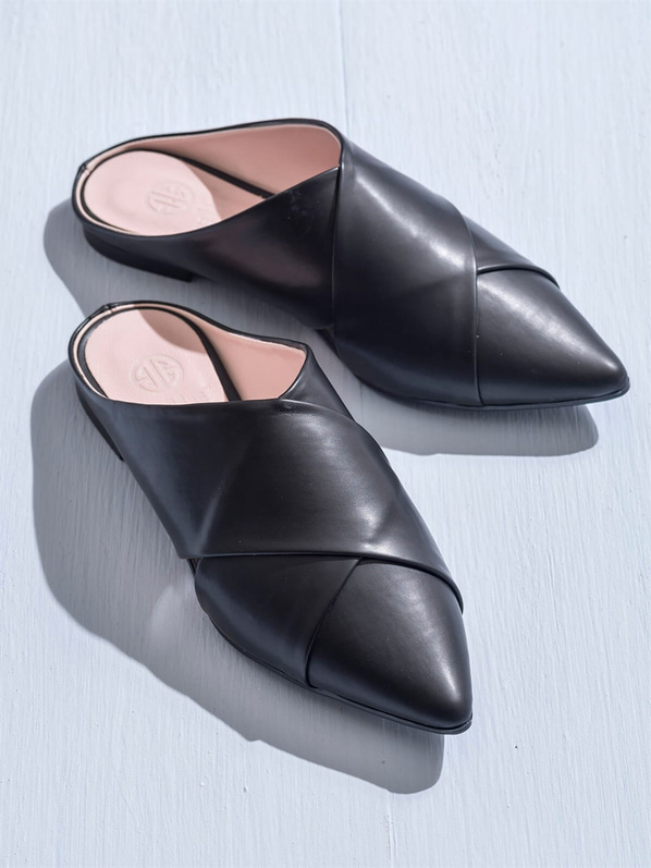 Siyah kadın düz terlik - Elle Shoes