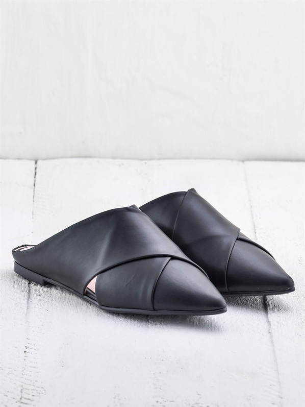 Siyah kadın düz terlik - Elle Shoes