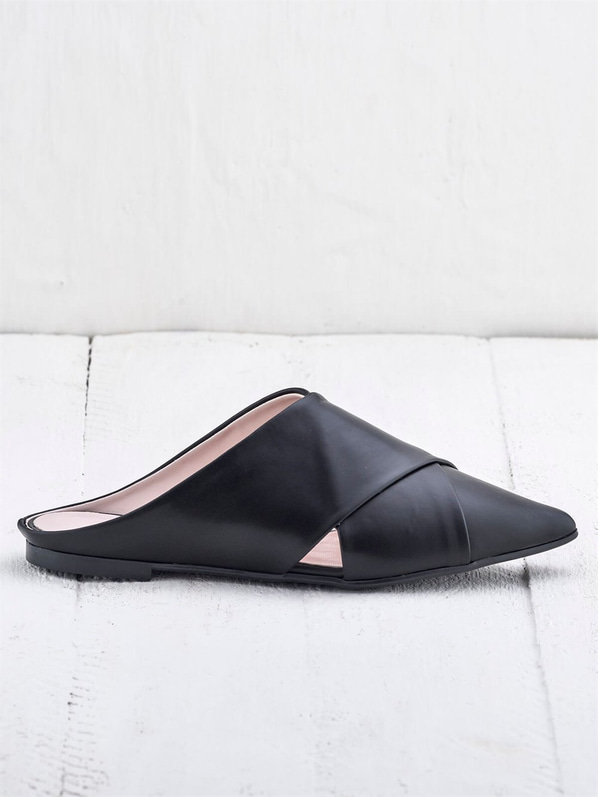 Siyah kadın düz terlik - Elle Shoes