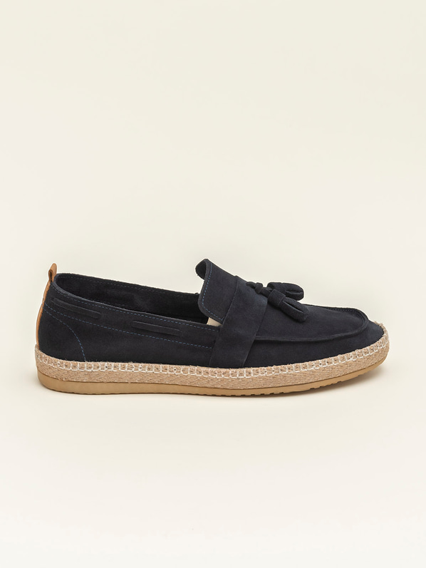 Travis-1 Hakiki Deri Erkek Loafer LACIVERT