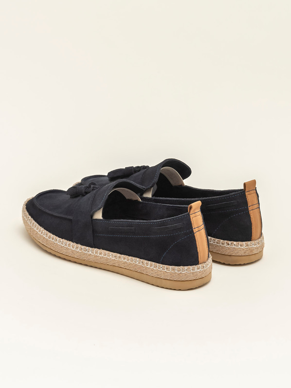 Travis-1 Hakiki Deri Erkek Loafer LACIVERT