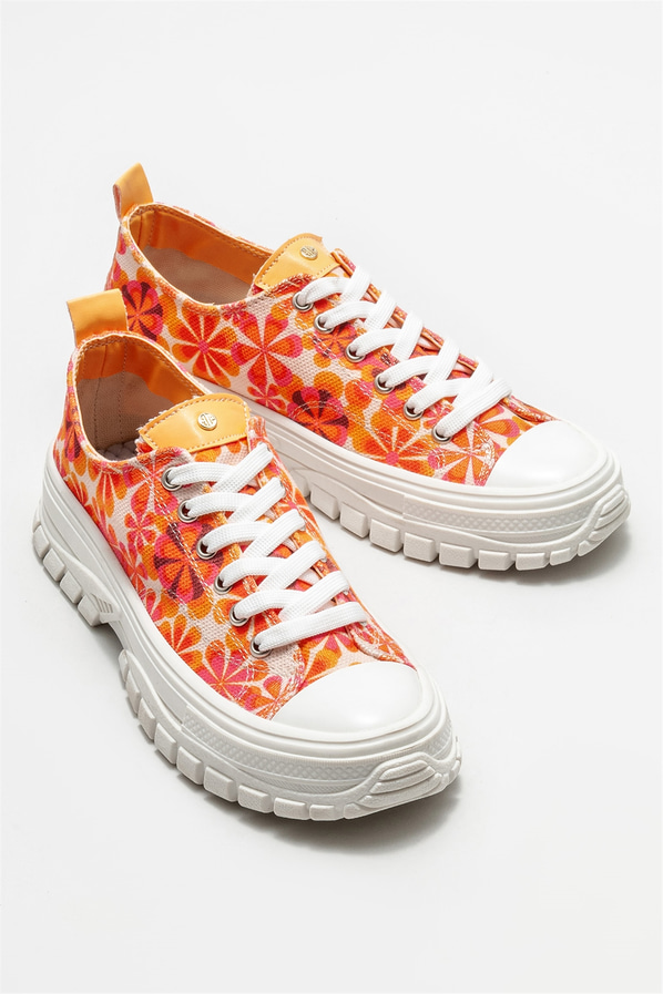 Turuncu kadın sneaker - Elle Shoes