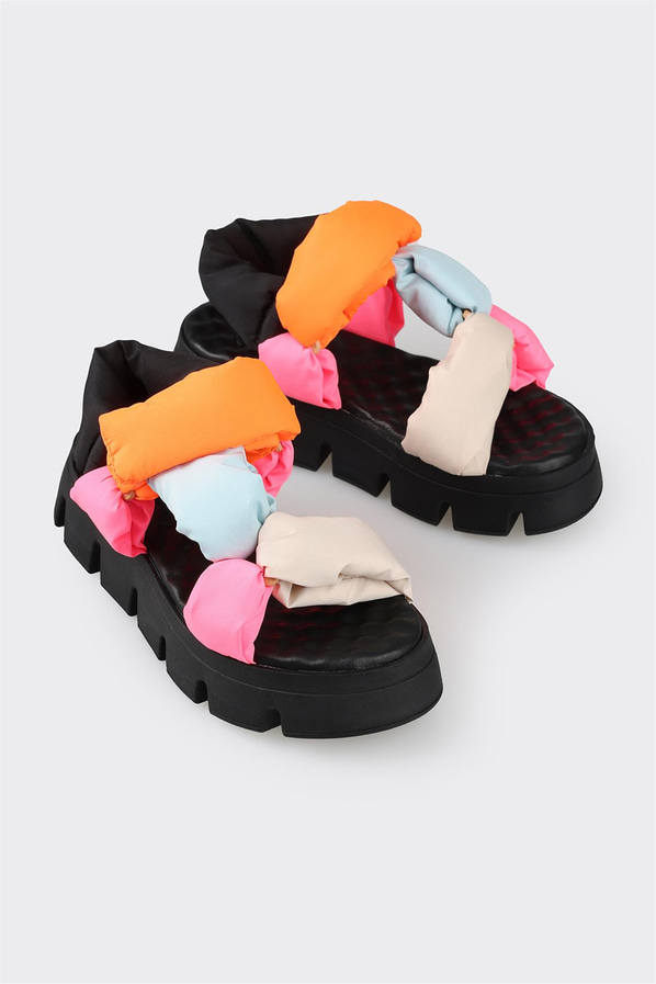 Turuncu kadın sandalet - Elle Shoes