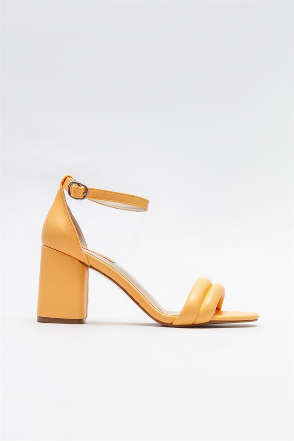 Turuncu topuklu kadın sandalet - Elle Shoes