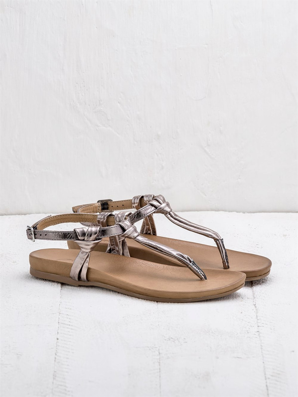 Kurşun kadın sandalet - Elle Shoes