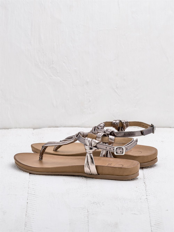 Kurşun kadın sandalet - Elle Shoes