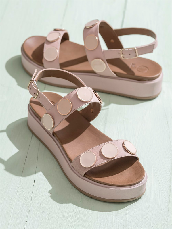 Pembe kadın sandalet - Elle Shoes