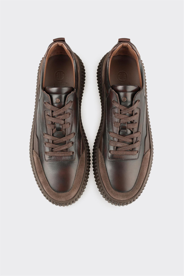 Vizon deri erkek günlük ayakkabı, günlük kullanım için - Elle Shoes
