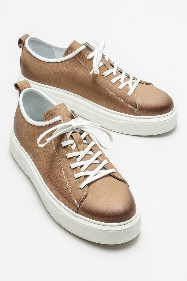 Vizon deri erkek günlük ayakkabı, günlük kullanım için - Elle Shoes