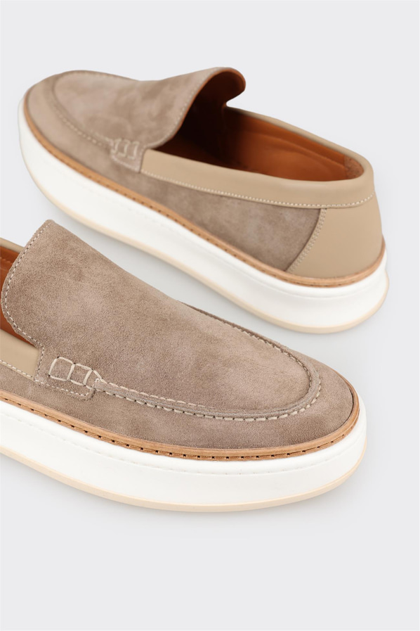 Vizon deri erkek günlük ayakkabı, günlük kullanım için - Elle Shoes
