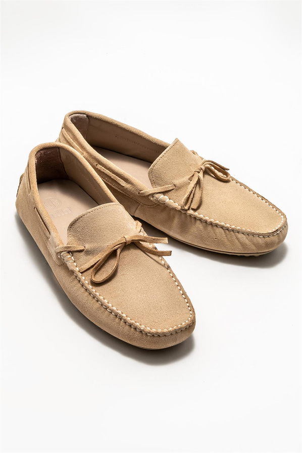 Vizon deri erkek loafer, günlük kullanım için - Elle Shoes