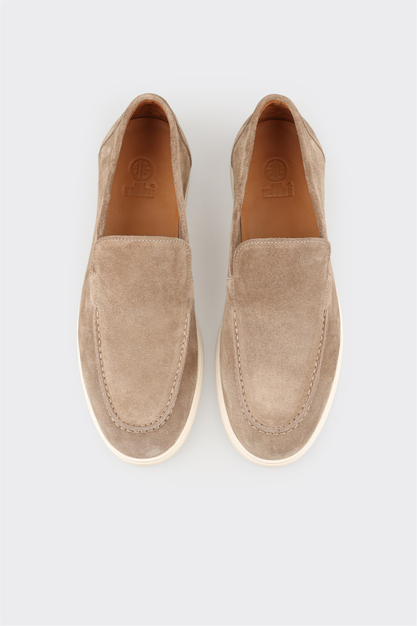 Vizon deri erkek loafer, günlük kullanım için - Elle Shoes