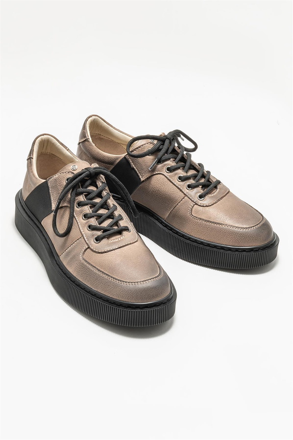 Vizon deri erkek günlük ayakkabı, günlük kullanım için - Elle Shoes