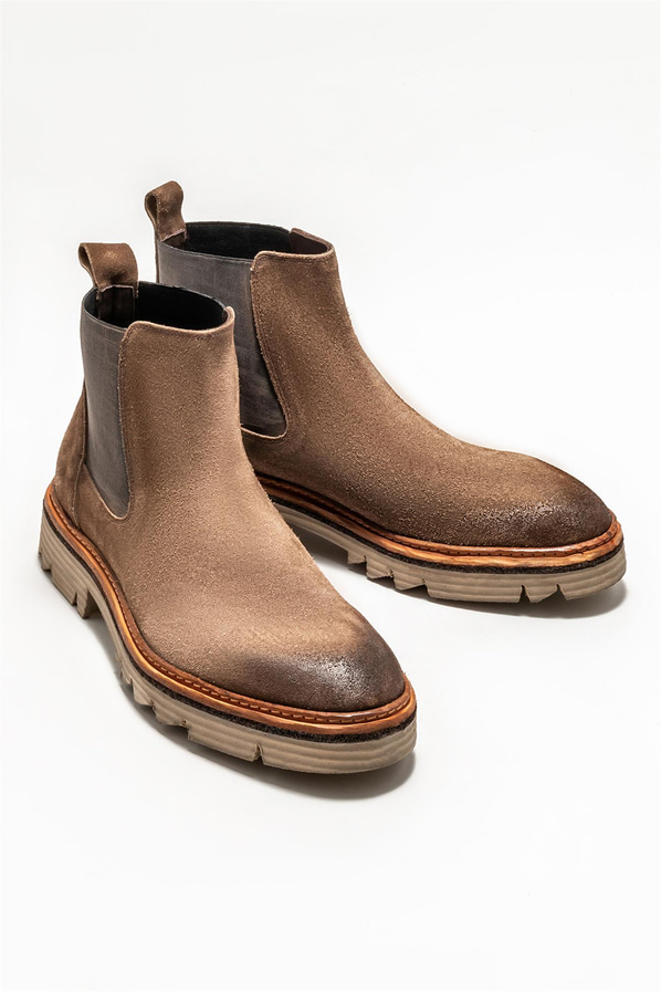 Vizon deri erkek günlük bot, günlük kullanım için - Elle Shoes