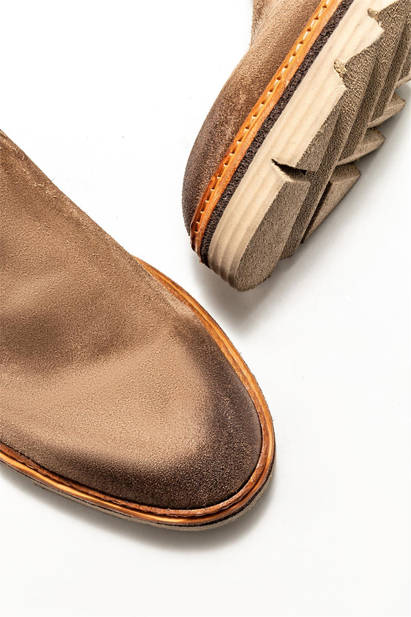 Vizon deri erkek günlük bot, günlük kullanım için - Elle Shoes