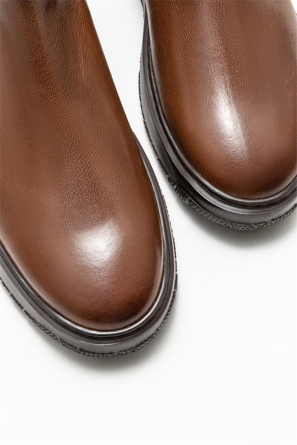 Vizon deri erkek günlük bot, günlük kullanım için - Elle Shoes
