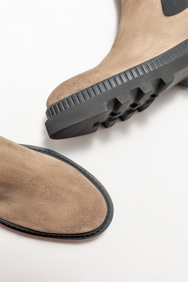 Vizon deri kadın chelsea bot, günlük kullanım için - Elle Shoes