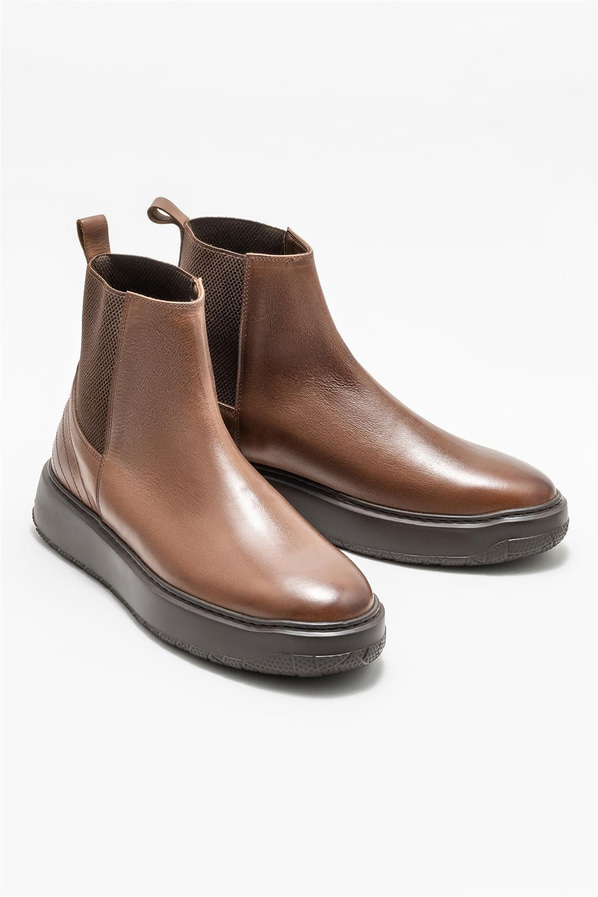 Vizon deri erkek günlük bot, günlük kullanım için - Elle Shoes