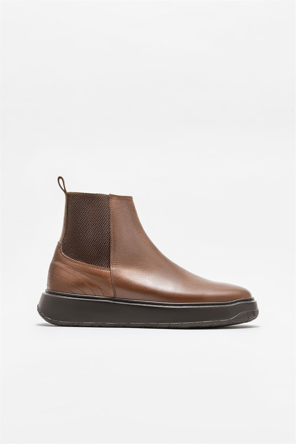 Vizon deri erkek günlük bot, günlük kullanım için - Elle Shoes
