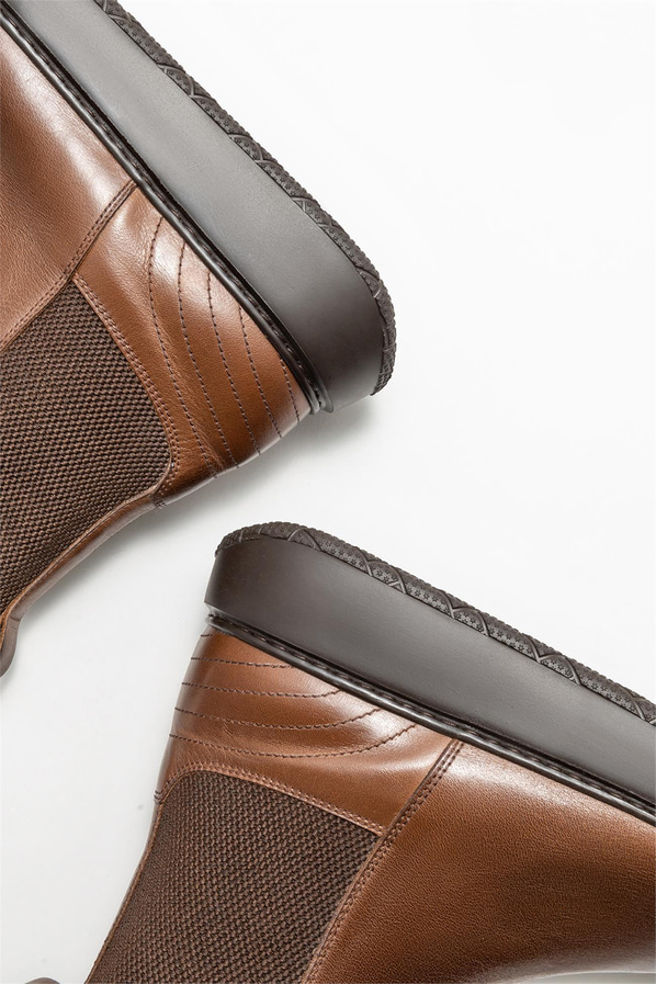 Vizon deri erkek günlük bot, günlük kullanım için - Elle Shoes