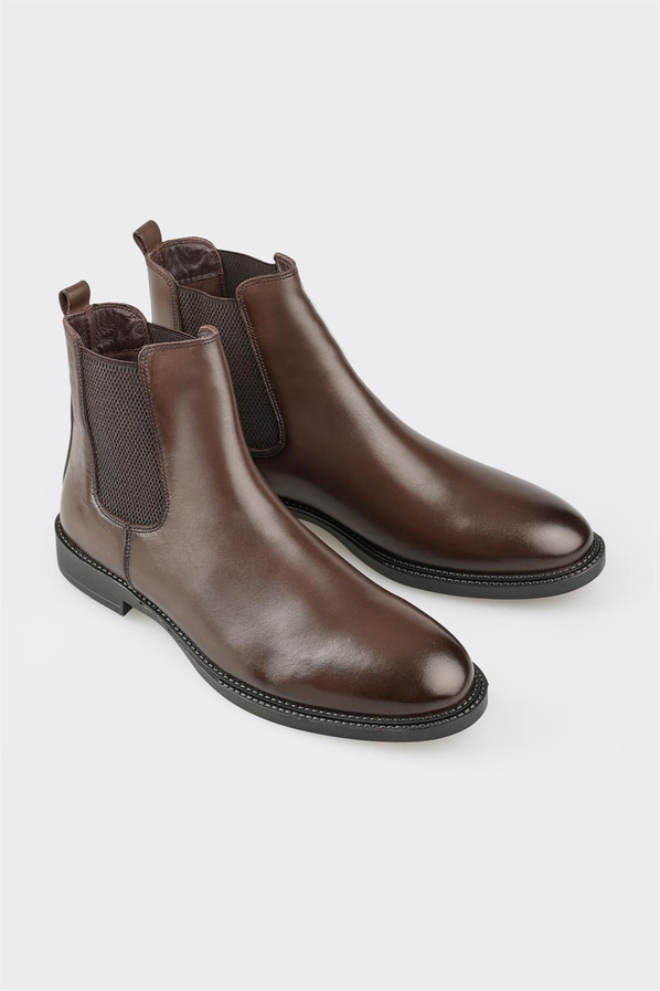 Vizon deri erkek günlük bot, günlük kullanım için - Elle Shoes